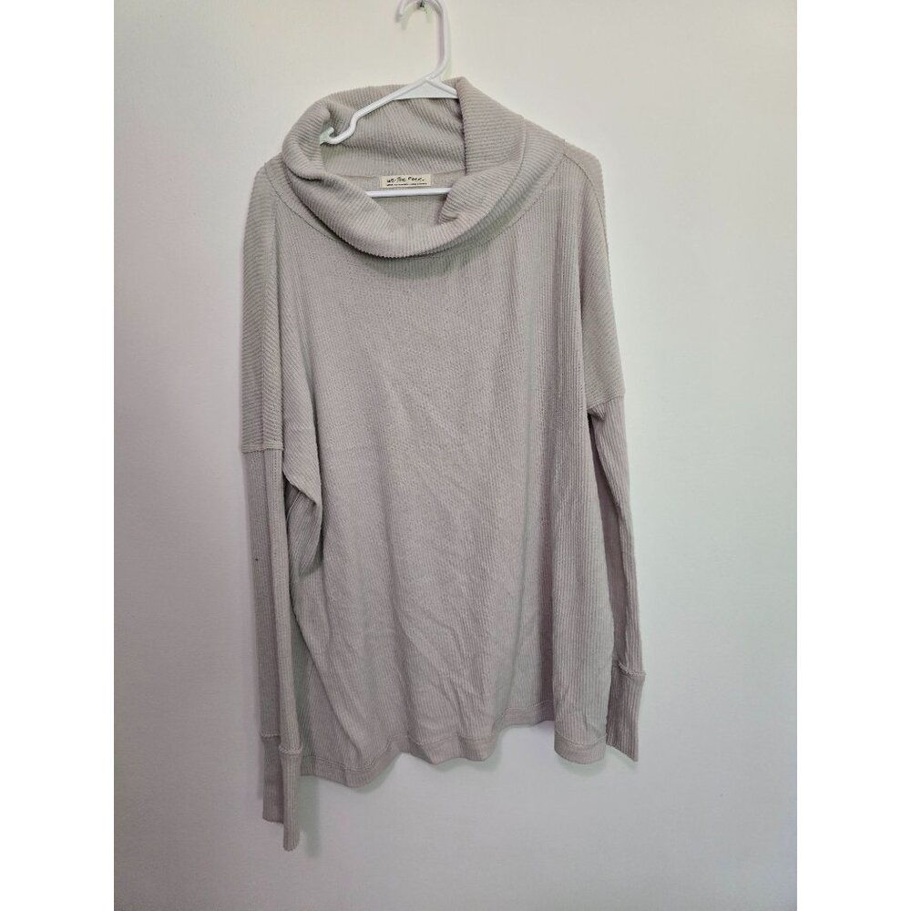 We the Free Free People Ribbed Waffle Turtleneck Tunic Sweater/Dress Sz M